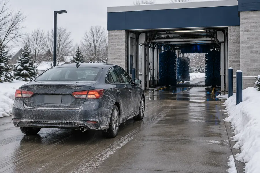 Illustrative winter wash entrance